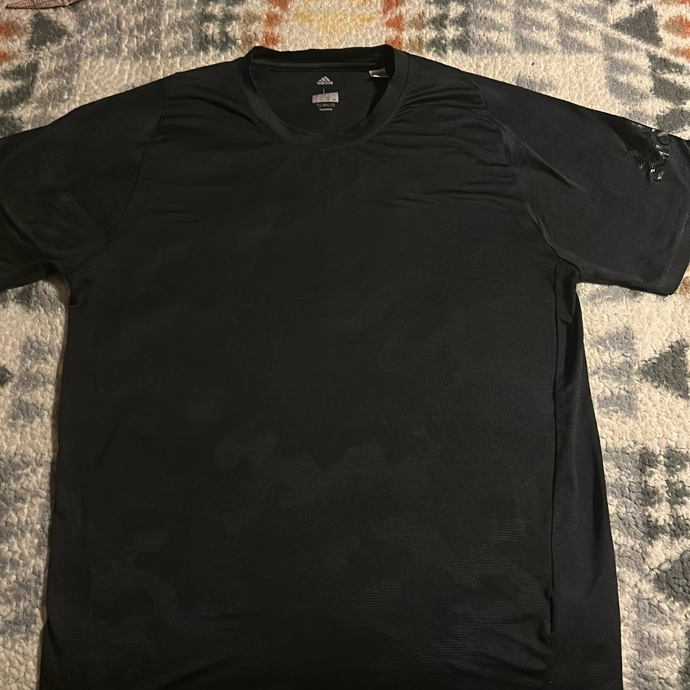 Adidas Climalite Large black dry fit camo fitness shirt